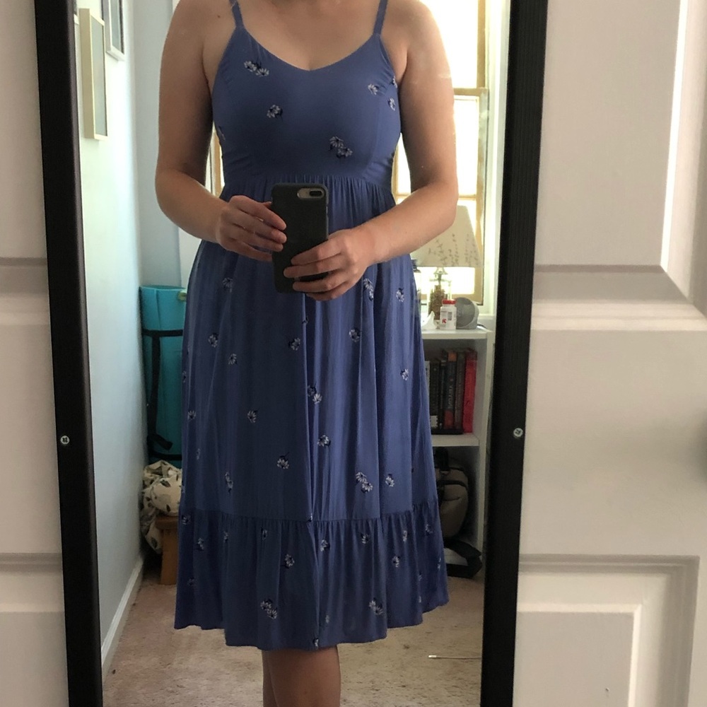 Lavender floral Old Navy Midi dress